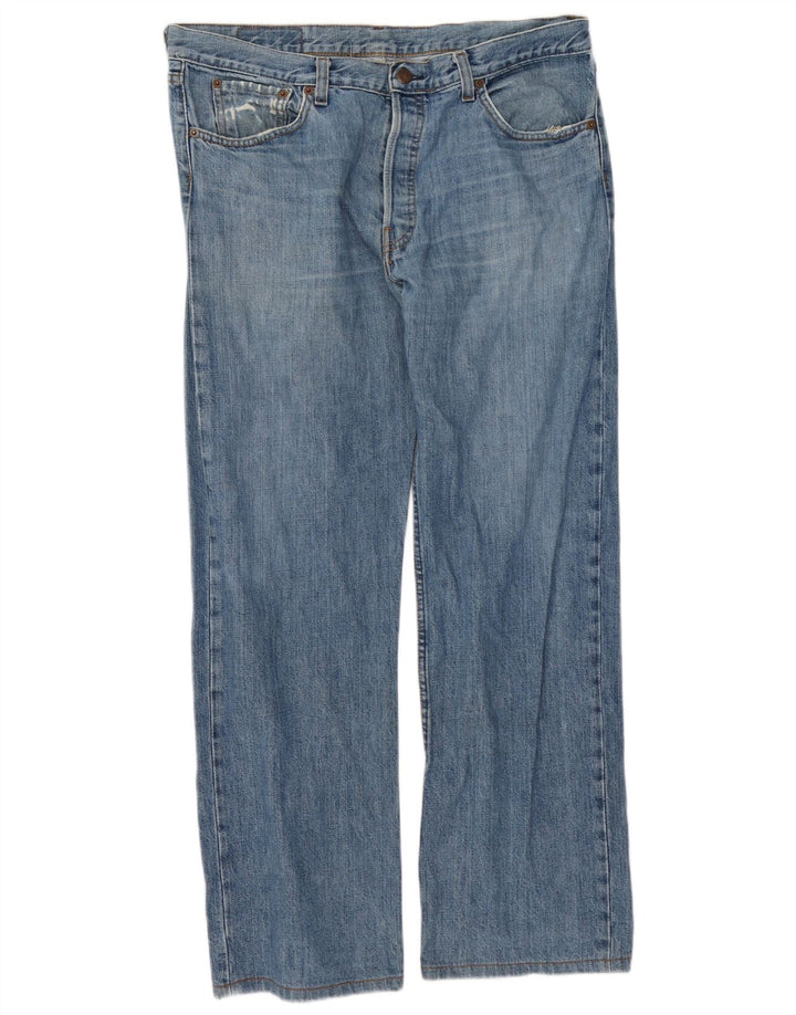 Levi's Herre 501 Straight Jeans W38 L30 Blå Bomuld