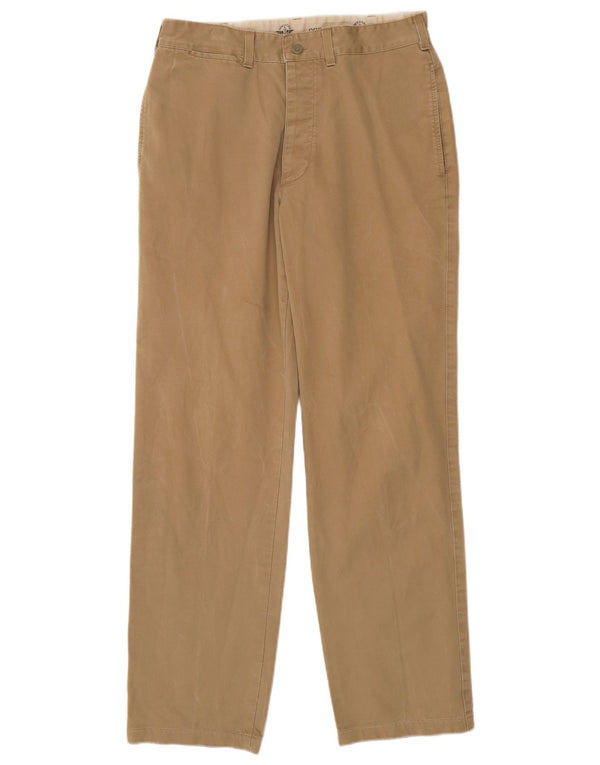 Dockers Mens Straight Chino Trousers W33 L31 Khaki