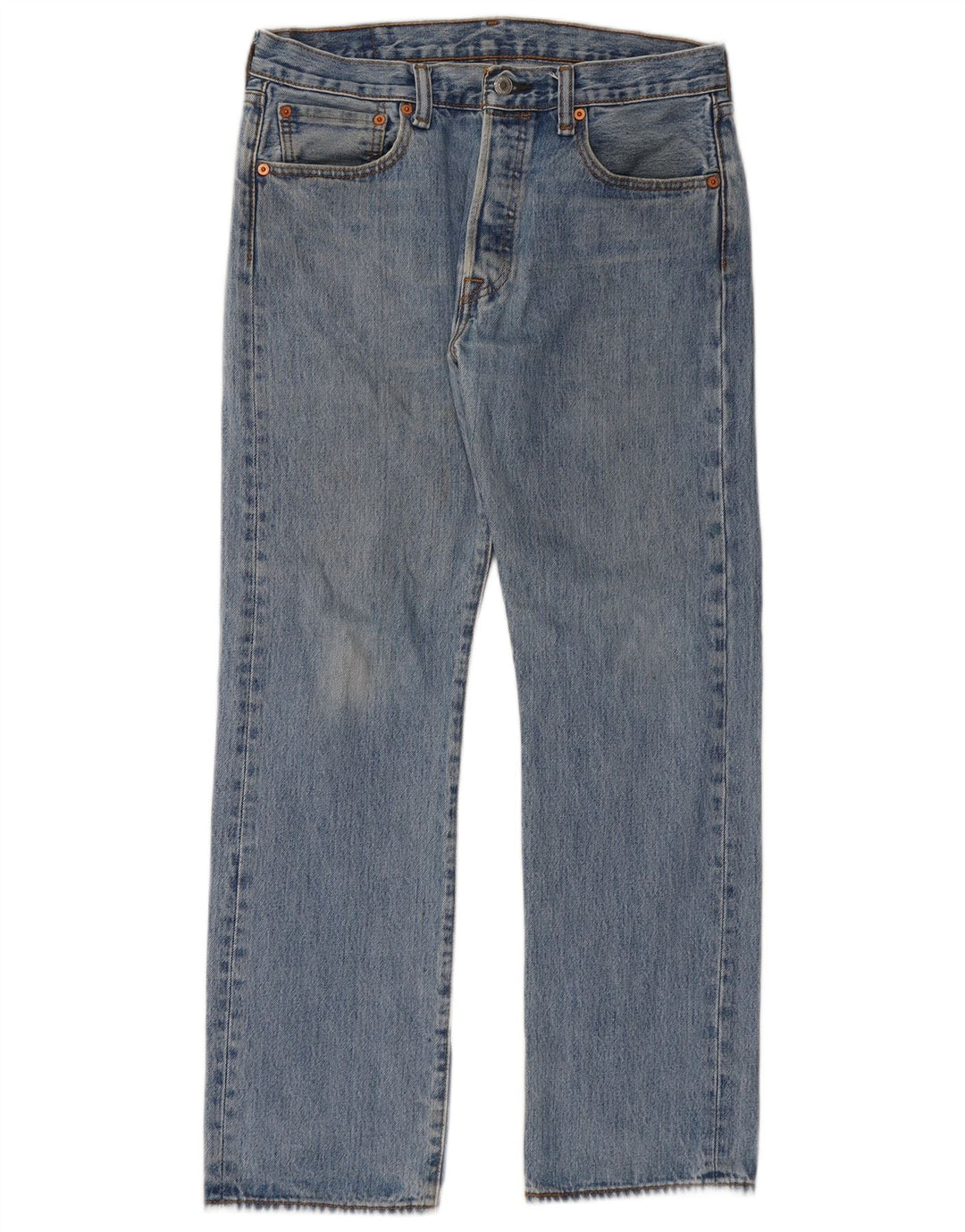 Levi's Herre 501 Straight Jeans W32 L30 Blå Bomuld