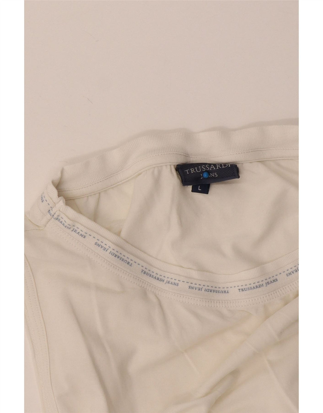 Trussardi Jeans Drenge Grafisk Vest Top 11-12 År Stor Hvid