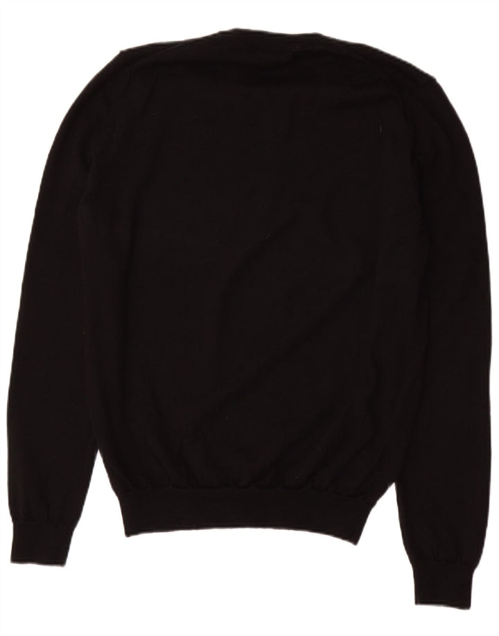Hugo Boss Herre V-hals sweater lille sort uld