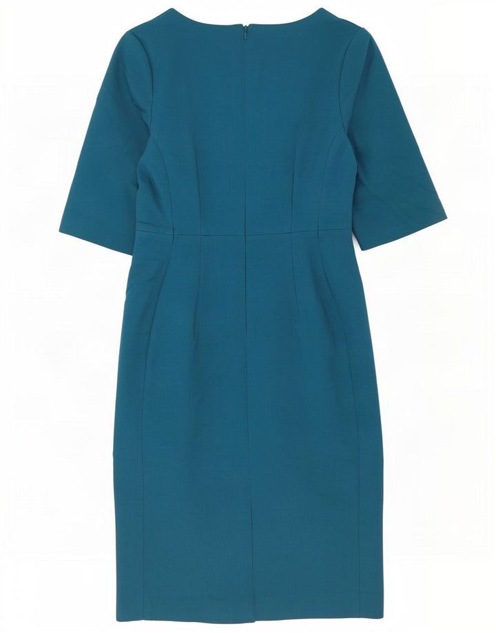 Hobbs Womens Sheath Dress UK 10 Small Blue Polyester