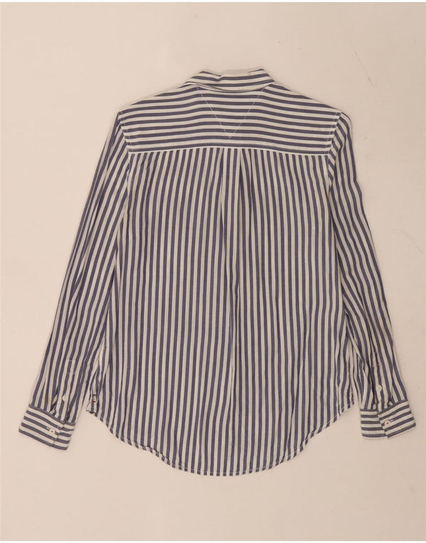 Tommy Hilfiger Dameskjorte UK 10 Small Blue Pinstripe