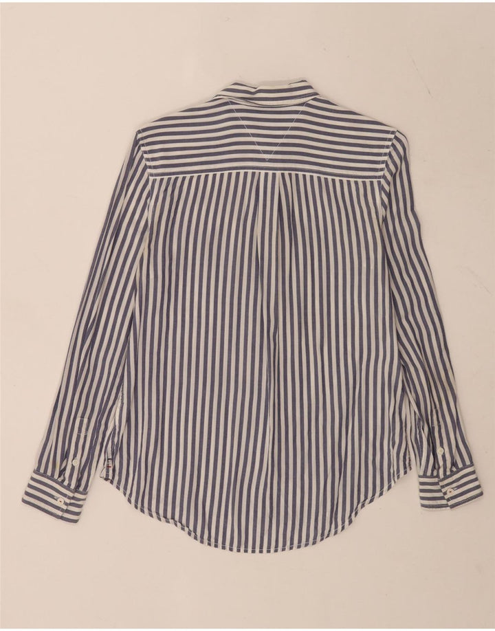 Tommy Hilfiger Dameskjorte UK 10 Small Blue Pinstripe