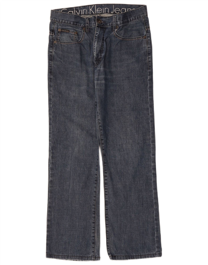 CALVIN KLEIN Straight jeans til mænd W32 L28 Blå Bomuld