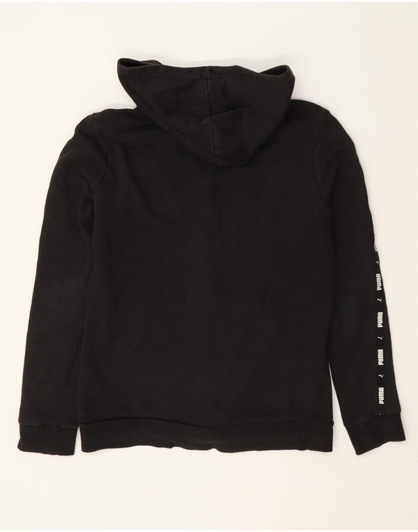 Puma Dame Grafisk Oversized Hættetrøje Sweater UK 10 Lille Sort