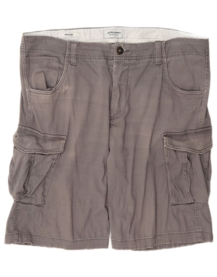 Jack & Jones Herre Regular Cargo Shorts Large W36 Grå Bomuld