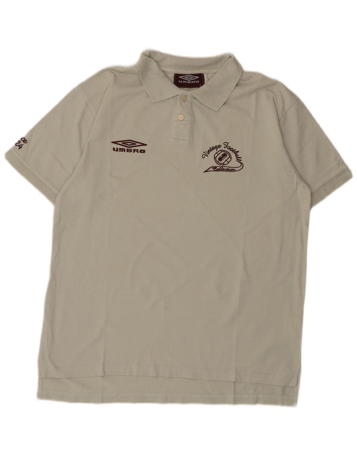Umbro Herre Grafisk Polo Shirt Stor Grå Bomuld