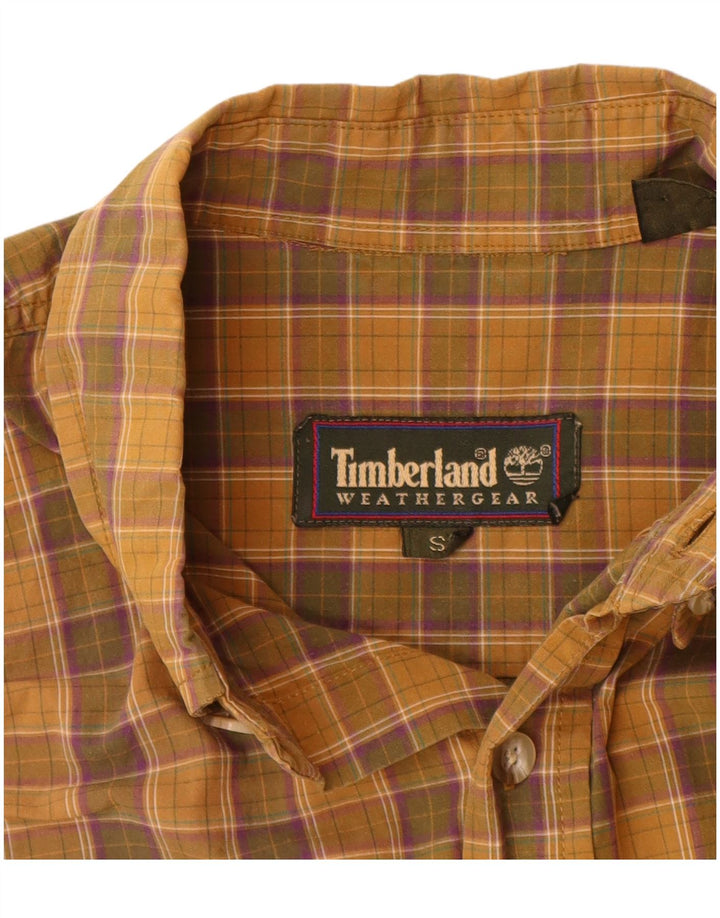 TIMBERLAND Mens Weathergear Shirt Small Brown Check