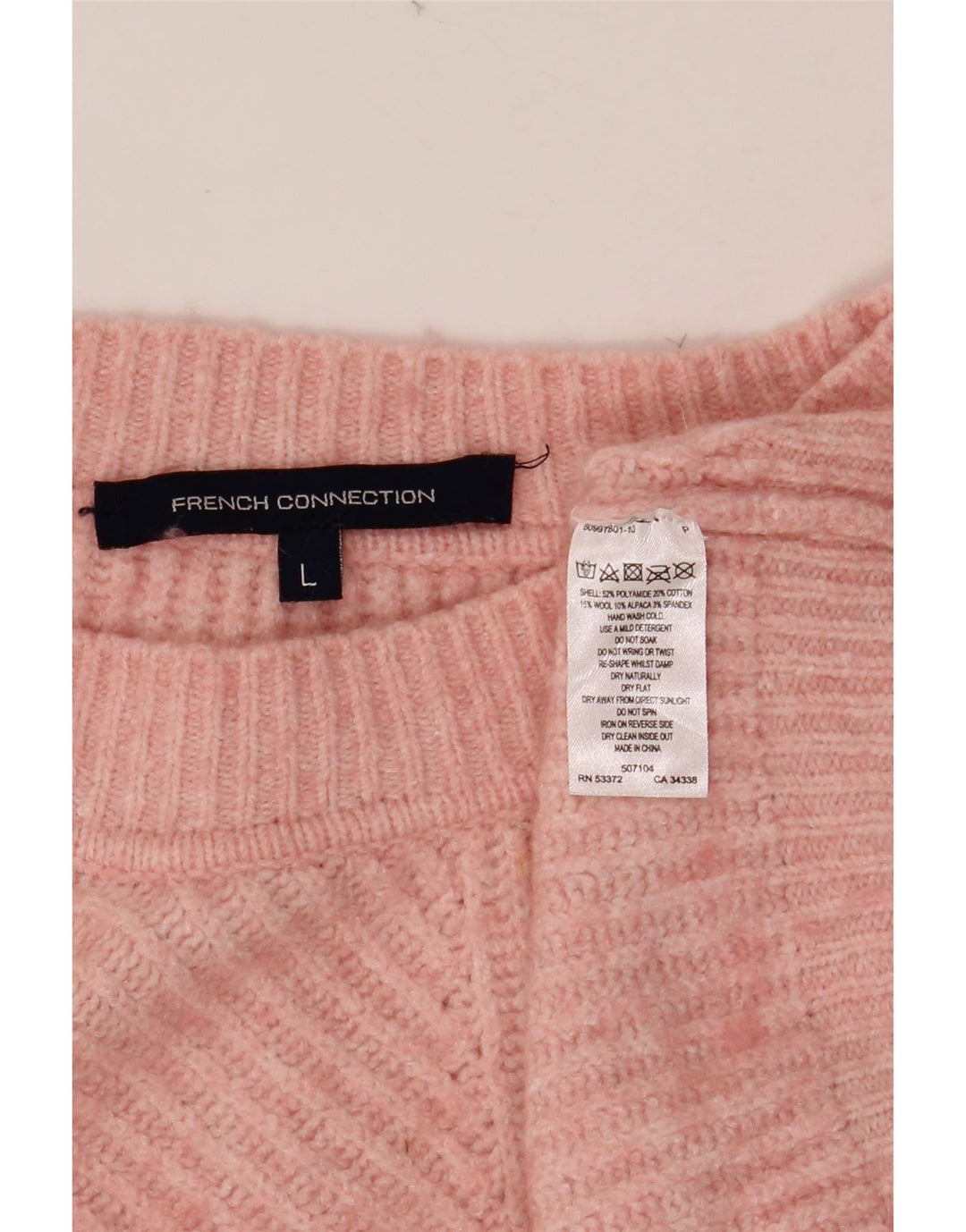 FRANSK FORBINDELSE Dame Boat Neck Jumper Sweater UK 16 Large Pink