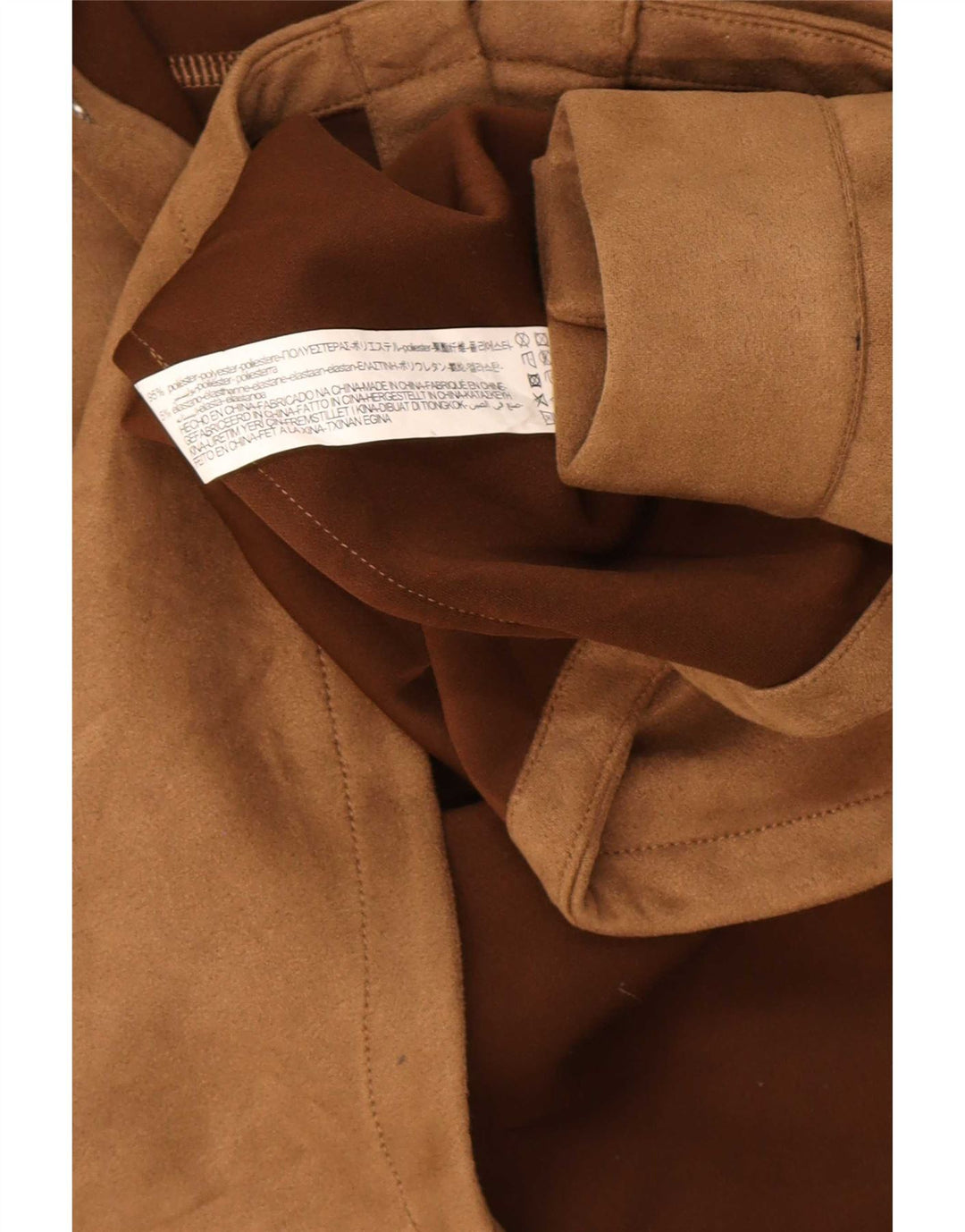 Zara Lumberjack-skjorte med hætte til mænd, medium brun polyester