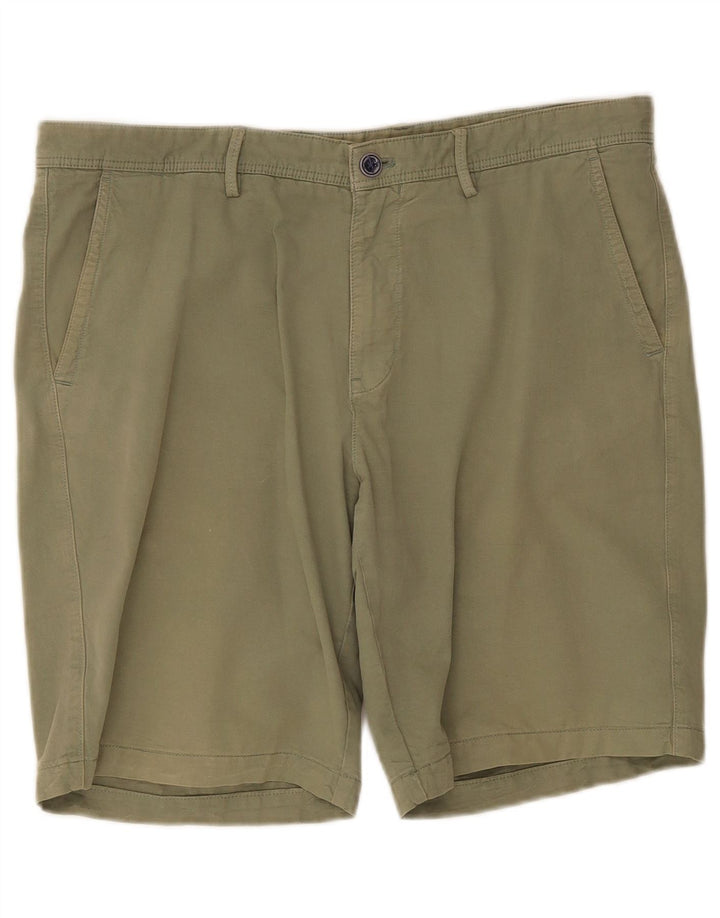 Massimo Dutti Herre Chino Shorts EU 44 Large W34 Khaki Cotton