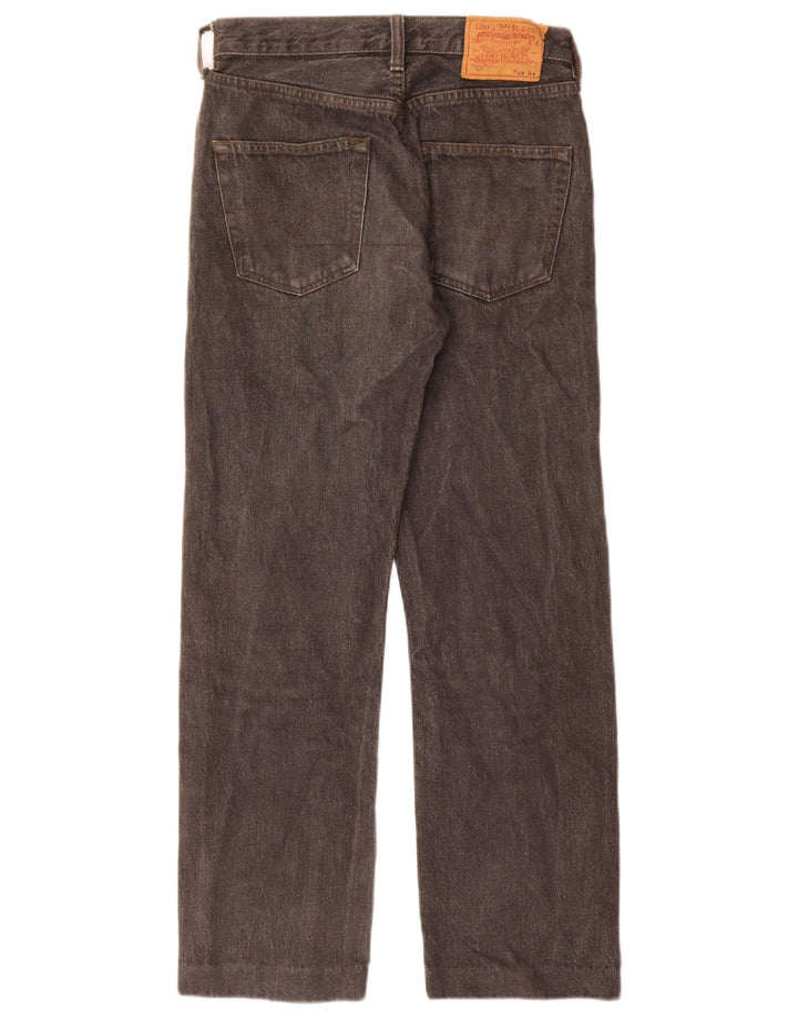 Levi's Herre 501 Straight Jeans W28 L28 Grå Bomuld