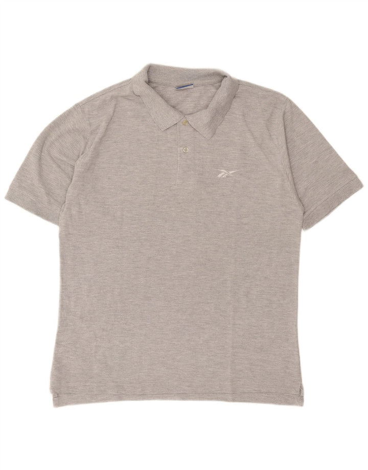 Reebok herre poloshirt XL grå bomuld