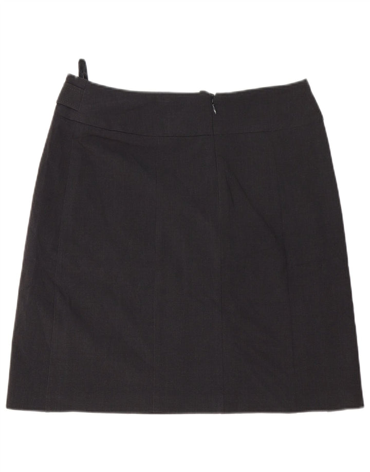 Marks & Spencer A-line nederdel til kvinder UK 12 Medium W32 Grå polyester