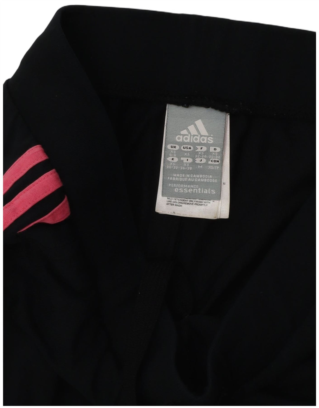ADIDAS Dame Climalite træningsdragt Bukser Joggers UK 4/6 XS sort bomuld
