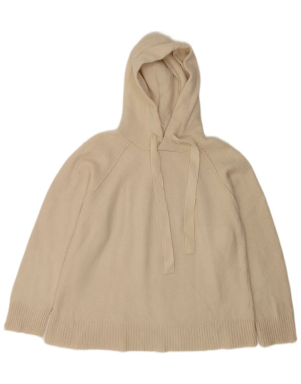 Reiss Dame Hættetrøje UK 16 Large Off White Uld