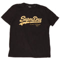 Superdry Grafisk T-shirt top til kvinder UK 12 Medium Sort Bomuld