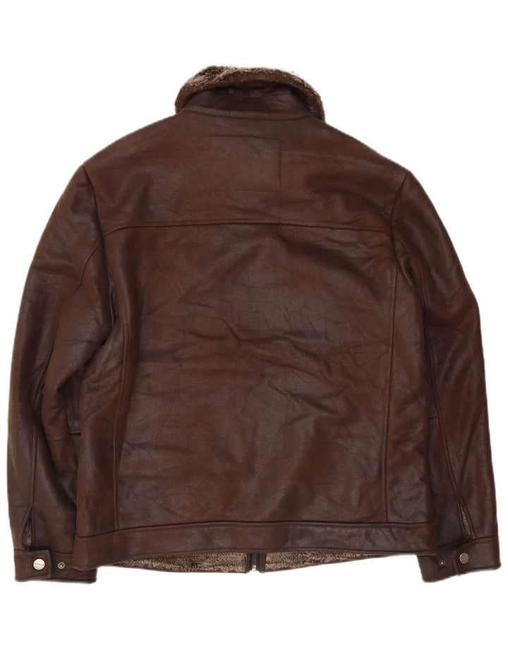 London Fog Heritage Sherpa Jacket UK 38 Medium Brun Akryl