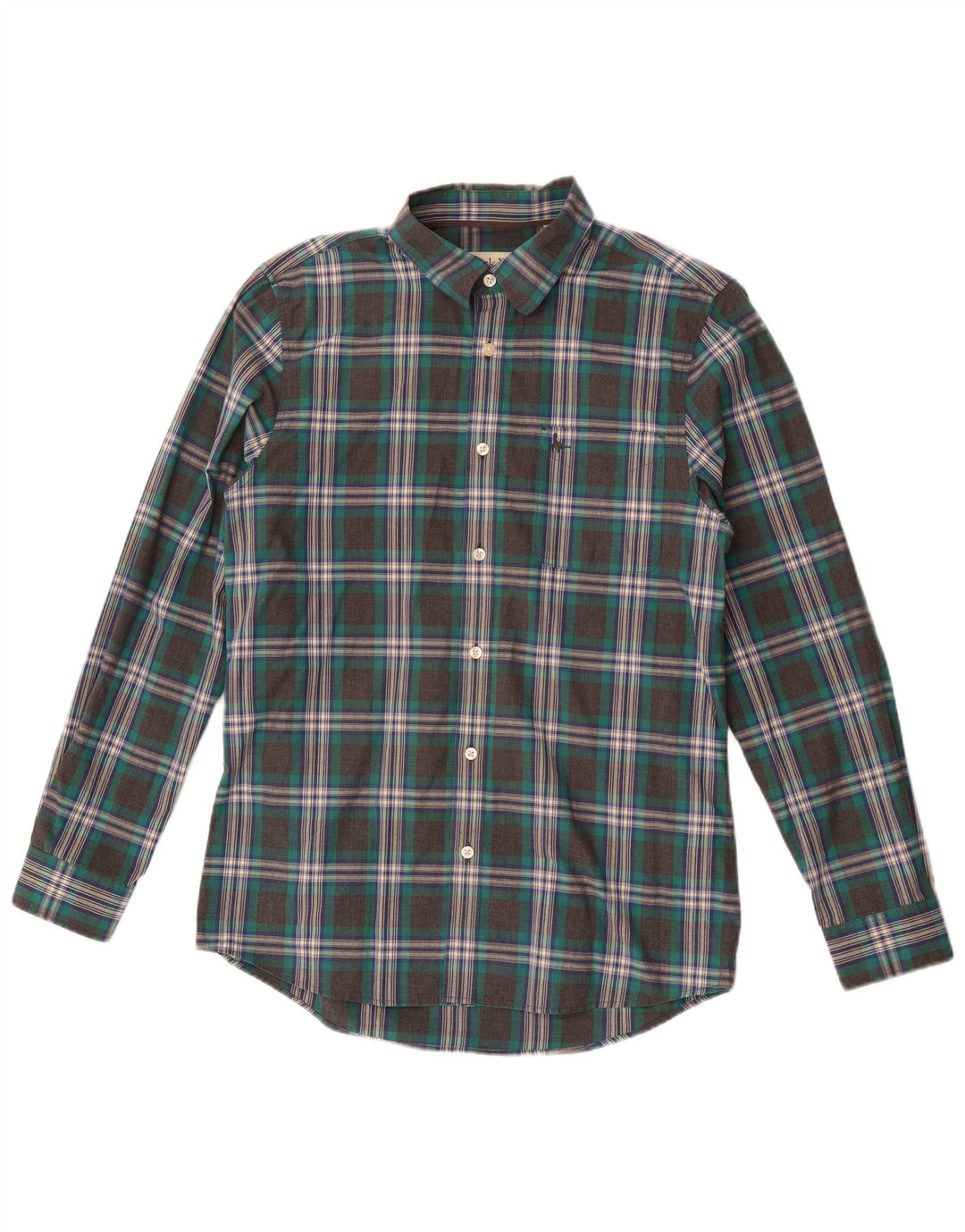 Jack Wills Herre Regular Fit skjorte Medium Grøn Plaid Bomuld