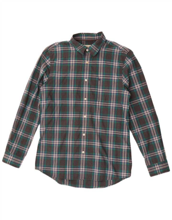 Jack Wills Herre Regular Fit skjorte Medium Grøn Plaid Bomuld