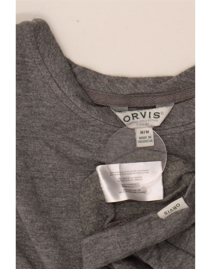 Orvis Dame Sweatshirt Jumper UK 14 Medium Grey Modal