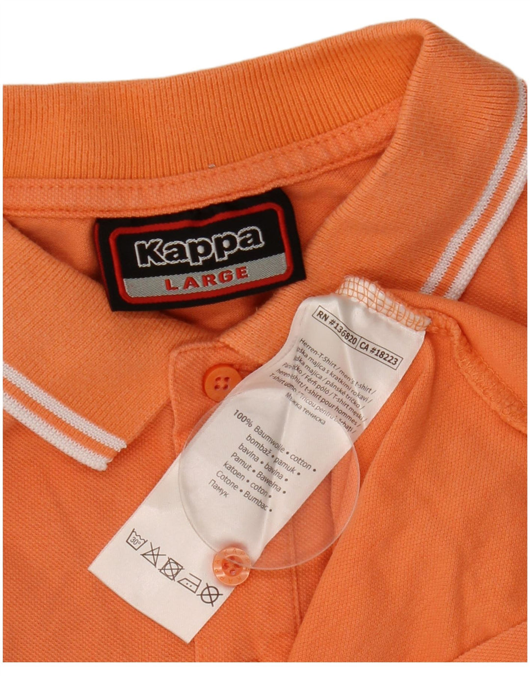 KAPPA herre poloshirt stor orange bomuld