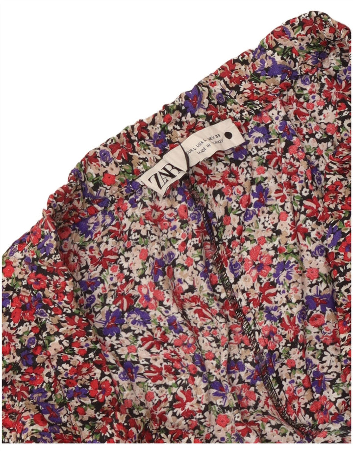 Zara Dame A-Line nederdel Large W32 Multicolored Floral