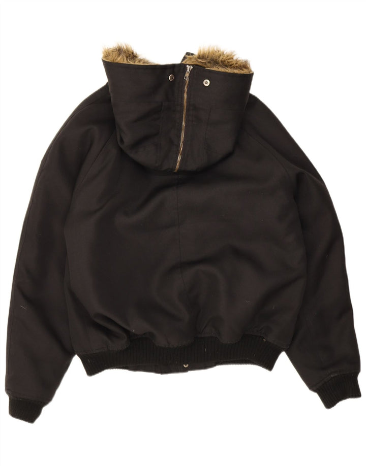 Woolrich Bomberjakke med hætte til mænd IT 46 Lille sort nylon
