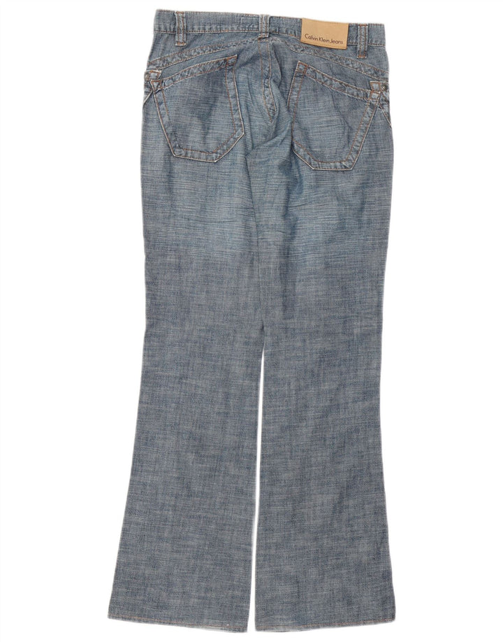 CALVIN KLEIN Dame Bootcut Jeans W27 L32 Blå Bomuld