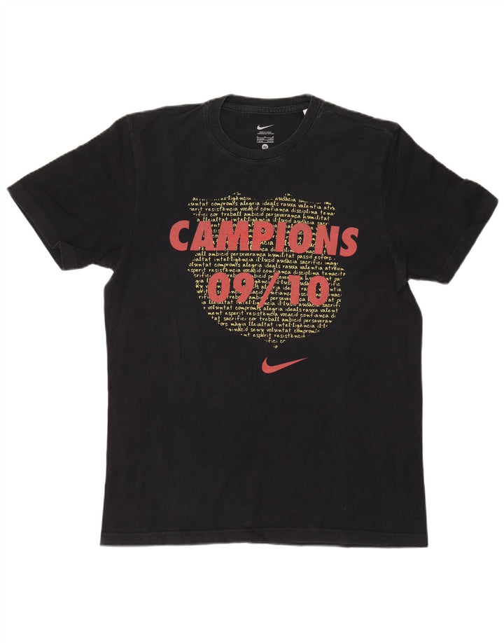 Nike grafisk T-shirt top til mænd UK 38/40 Medium sort bomuld