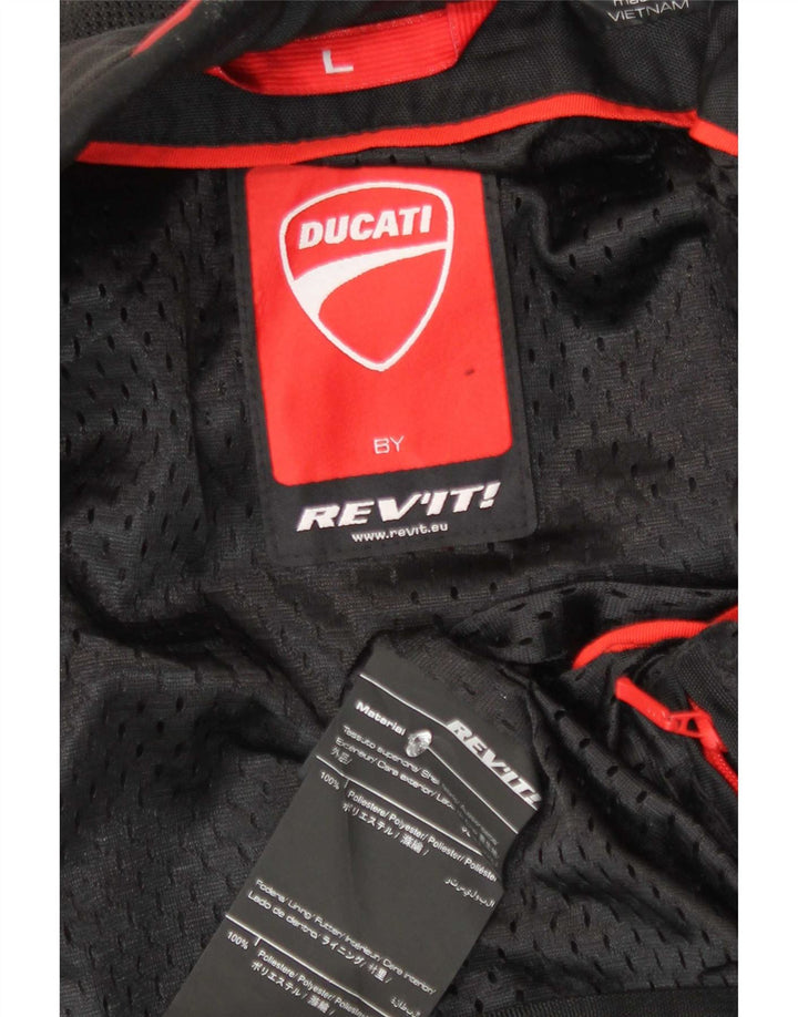Revit Herre Graphic Racer Jacket UK 40 Large Black Colourblock Polyester