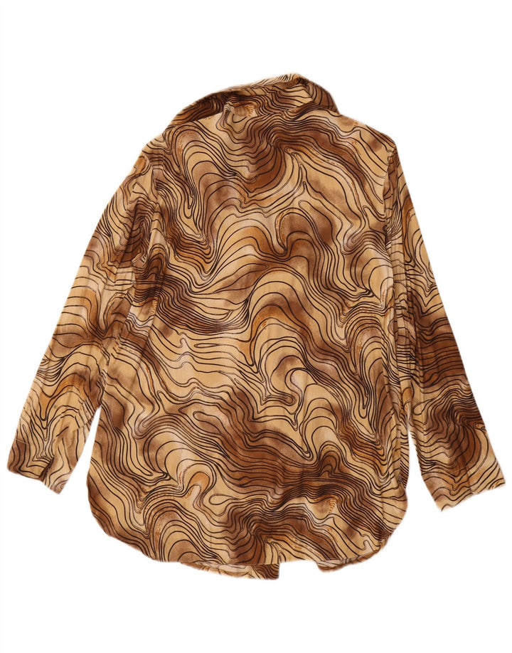 Kohlhaas skjortebluse til kvinder EU 40 Medium Brun Tie Dye Viscose