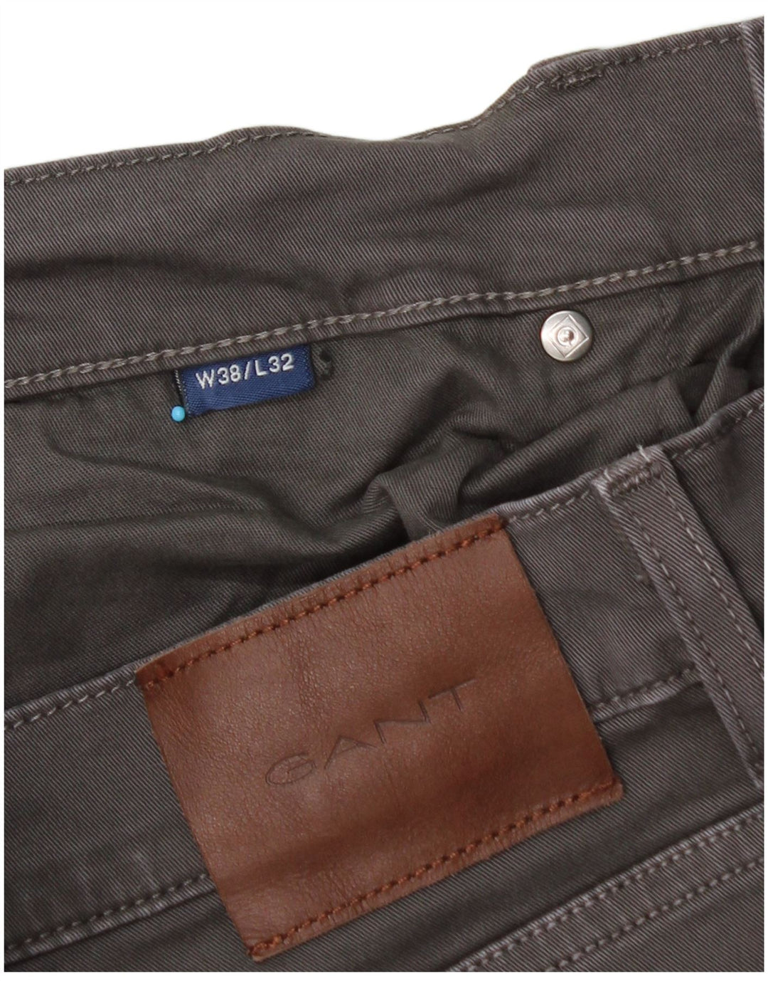 GANT Straight Jeans til mænd W38 L32 Grå bomuld