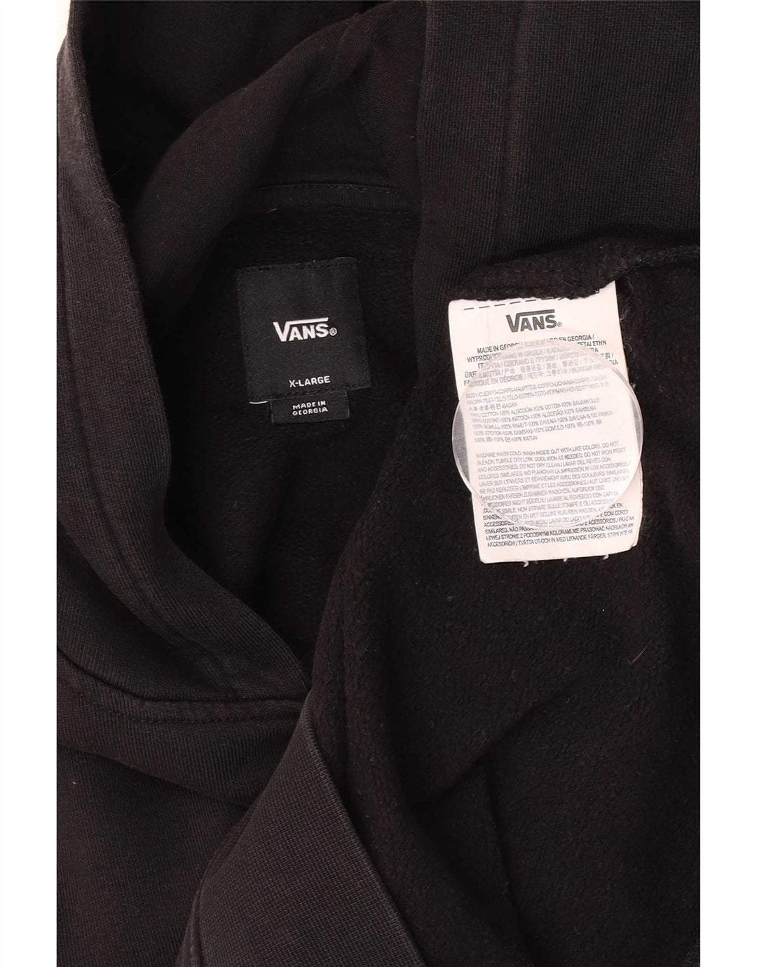 Vans Dame Grafisk Sweatshirt Jumper UK 18 XL Sort Bomuld