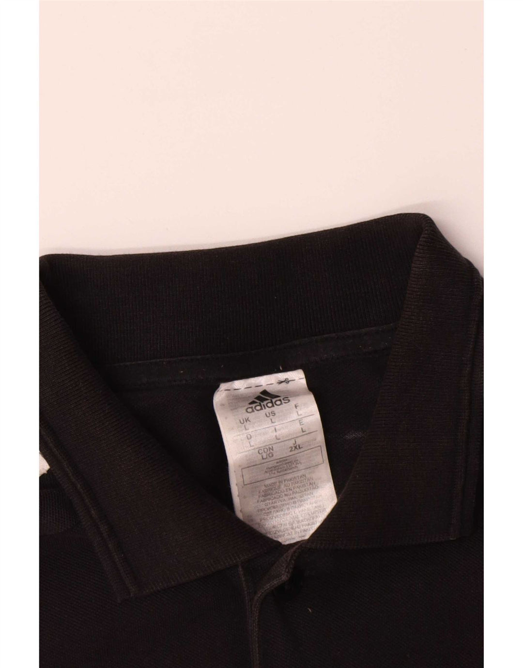 Adidas Polo Shirt til mænd Stor sort bomuld
