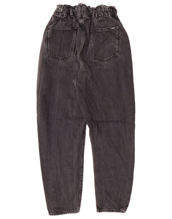 Zara Dame Højtaljede tilspidsede Jeans EU 34 2XS W24 L25 Grå Bomuld Moderne