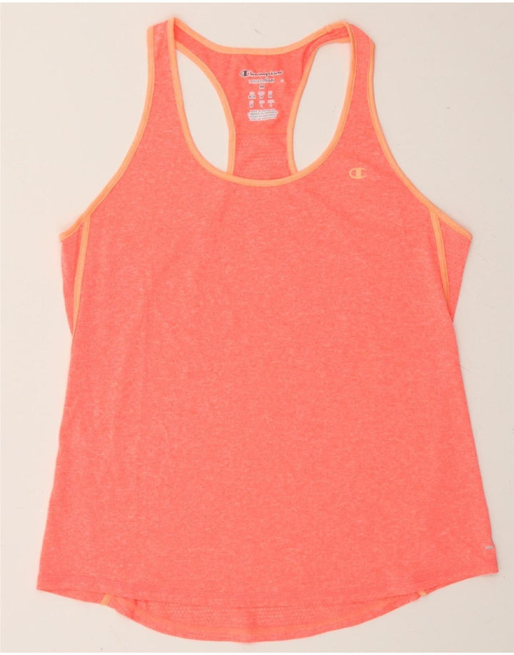 CHAMPION Womens Vest Top UK 12 Medium Orange Polyester Vintage Champion and Second-Hand Champion from Messina Hembry 