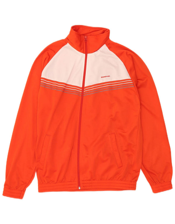 Vintage træningsdragt til mænd Topjakke IT 48 Medium Orange Colourblock Polyester
