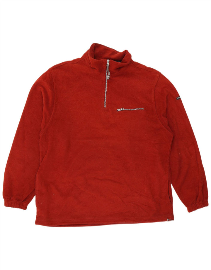 Izod Fleece Jumper med lynlås til mænd XL Rød Polyester