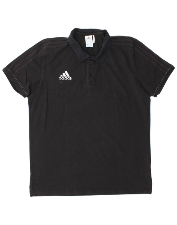 ADIDAS Climalite poloshirt til mænd XL sort bomuld