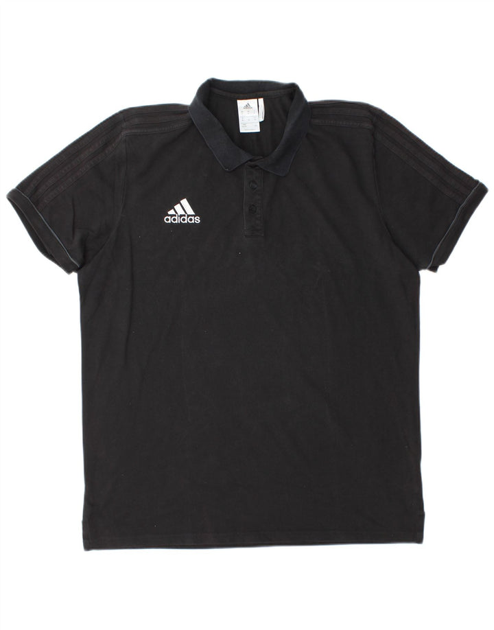 ADIDAS Climalite poloshirt til mænd XL sort bomuld