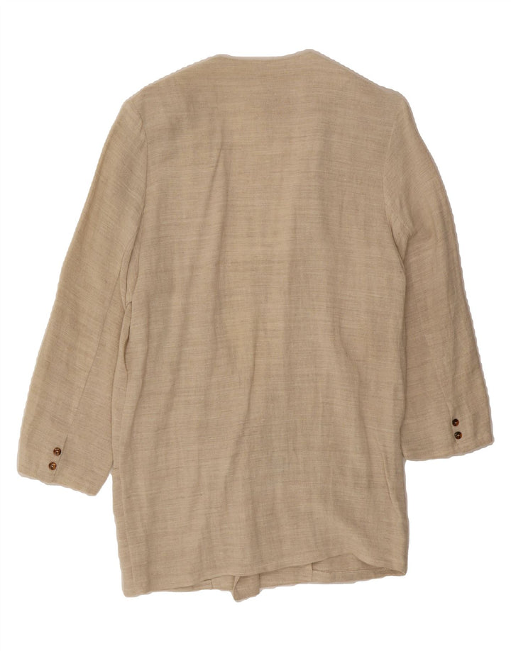 ECCO Womens Longline Double Breasted Blazer Jacket EU 38/40 Medium Beige Vintage Ecco and Second-Hand Ecco from Messina Hembry 