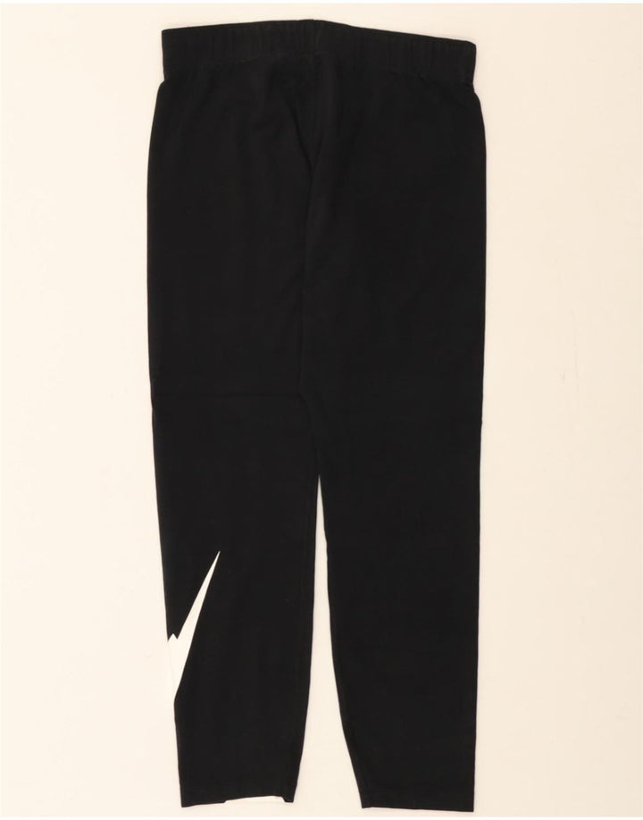 NIKE Womens Graphic Leggings UK 14 Medium  Black Cotton Vintage Nike and Second-Hand Nike from Messina Hembry 