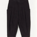Zara Dame Pegged Capri Bukser Small W26 L18 Sort nålestribe