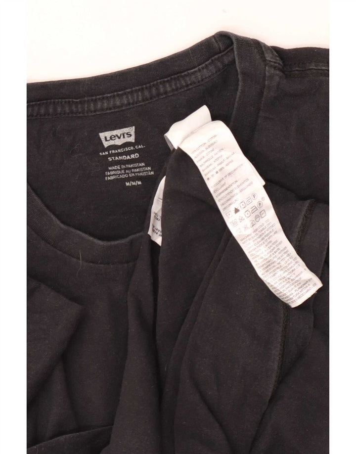 Levi's Herre Standard Fit T-Shirt Top Medium Sort Bomuld