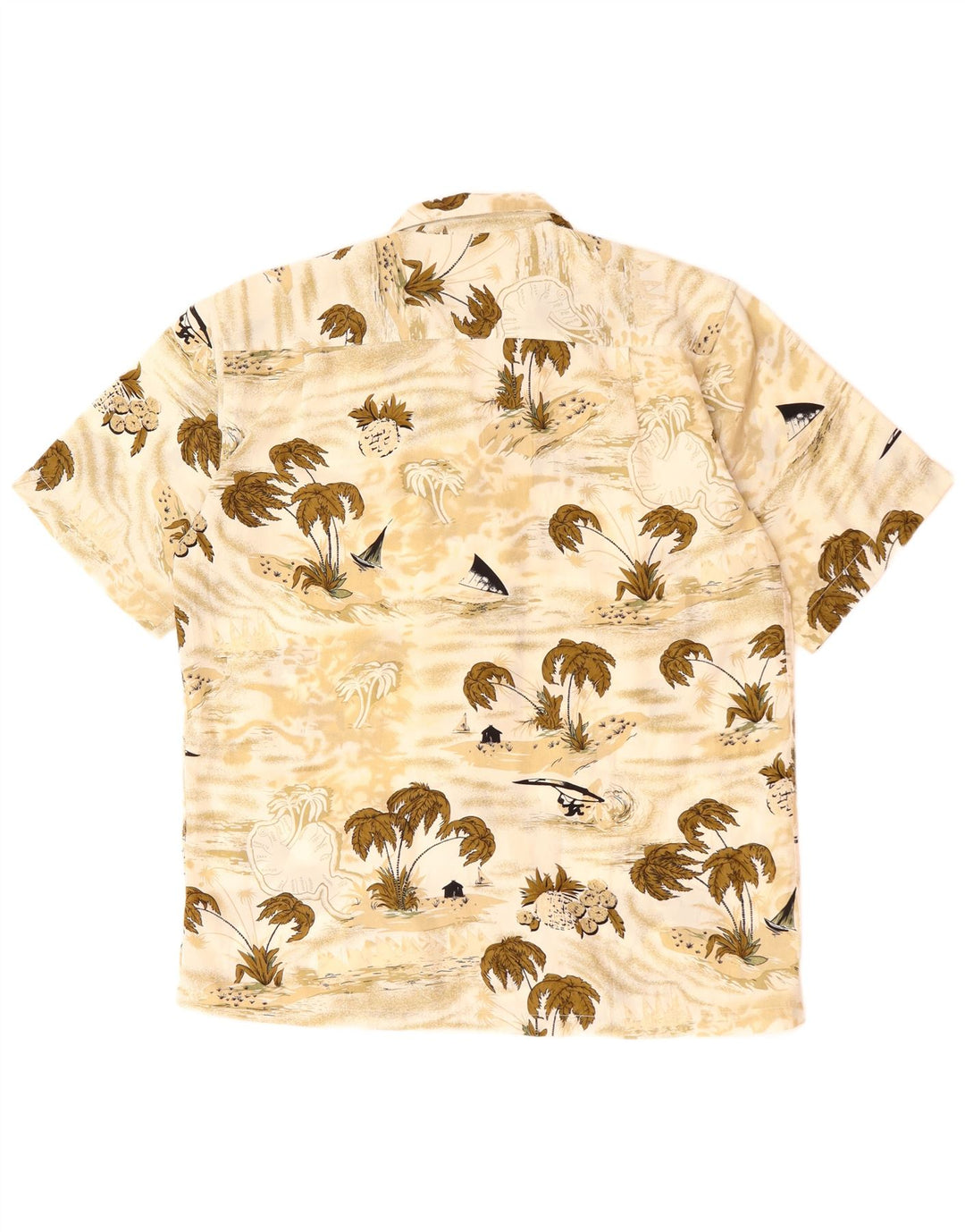 JACK & JONES Kortærmet Herreskjorte Stor Beige Hawaiian