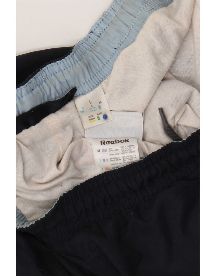 Reebok Herre træningsdragt Bukser Joggers Large Navy Blue Polyester