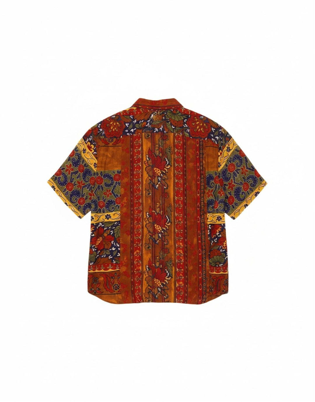 VINTAGE Mens Short Sleeve Shirt XL Multicoloured Floral Vintage Vintage and Second-Hand Vintage from Messina Hembry 