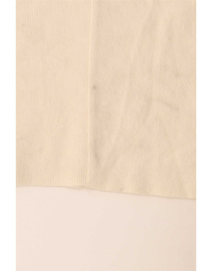 Zara Dame Oversized Crew Neck Jumper Sweater UK 10 Small Off White